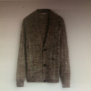 Men's Brown Cardigan Sweater